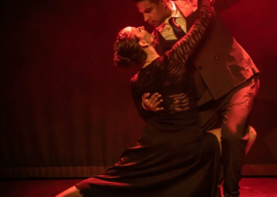 Exhibición de tango primer plano